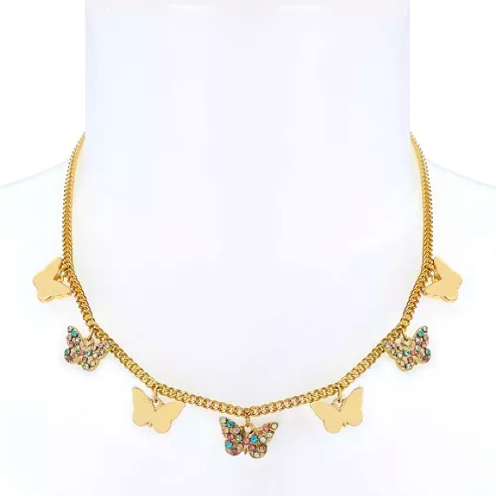 Betsey Johnson Butterfly Necklace - brand new with tag